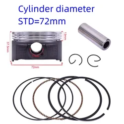 72mm 72.25mm 72.5/72.75/73mm +0.25 +0.5 +0.75mm Motor Piston Rings For KT/M DU/KE 200 RC200 2012 2013 2014 2015 2016 2017 -2023