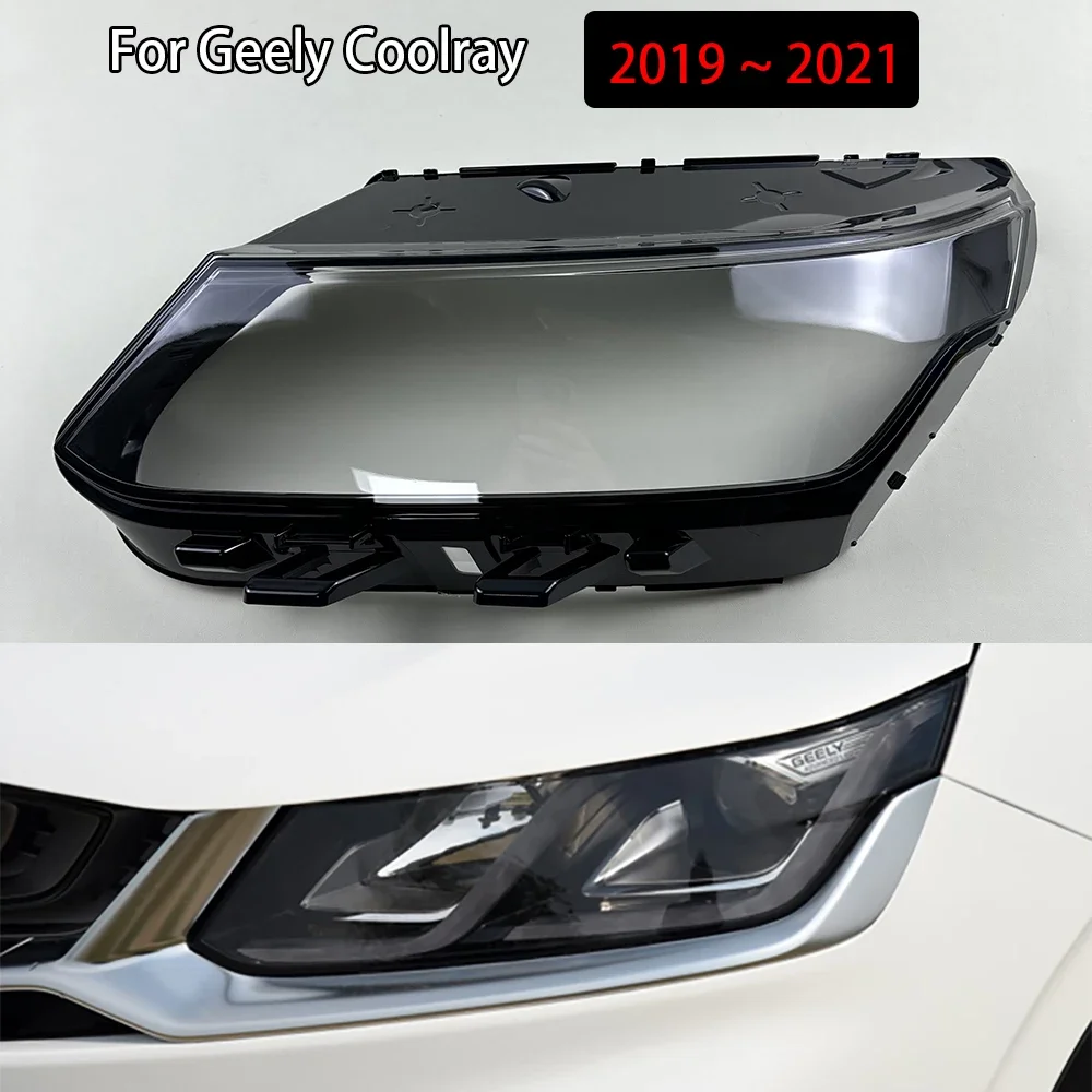 

Headlight Cover Transparent Lampshade Lamp Shade Plexiglass Replace Original Lens For Geely Coolray 2019 2020 2021