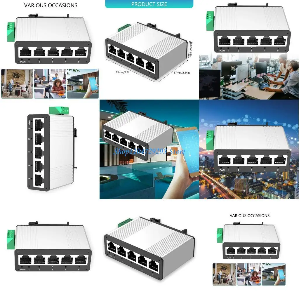 

Y2GD Mini 5 Port Industrial Gigabit Ethernet Switches Aluminum Housing IP40 Protections
