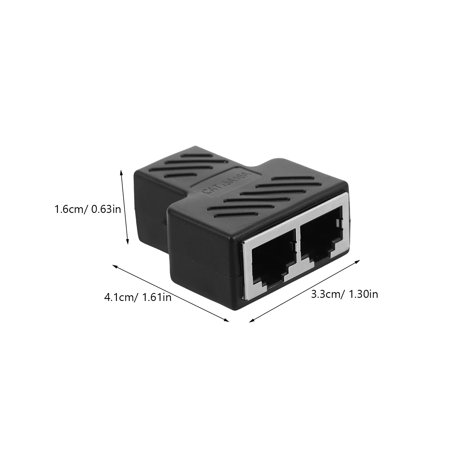 Ethernet Splitter Dual Port Network Adapter for Home Office Use Stable Signal Transmission PVC Material Compact Design Plug and