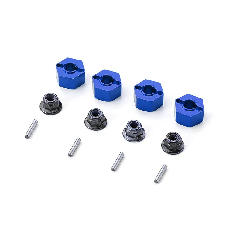 Aluminum 12mm Hex Hubs Wheel Adapters Flanged Lock Nuts Cross Wrench for Traxxas Stampede Slash 4x4 1/10 RC Car Upgrade Parts