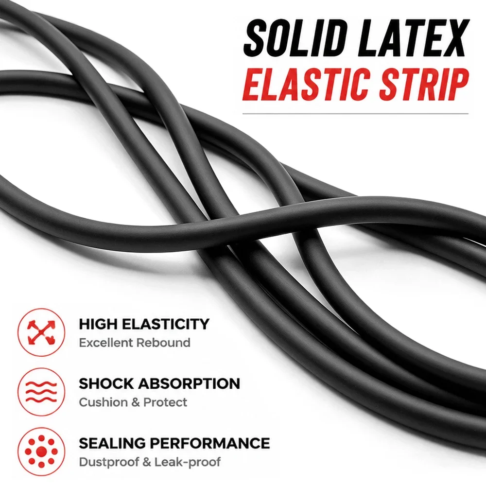 Dia 6mm Round Elastic Latex Cord Thickened Wearproof Rubber Rope High Elasticity For Tent Outdoor Equipment Fixed Elastic Line