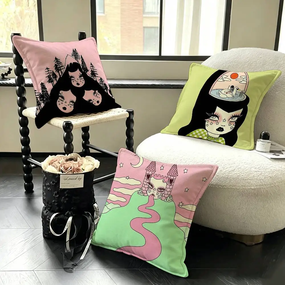 Valfre-E Prints A-Art Various Sizes Square Pillow Case For Car Home Bedchamber Decor