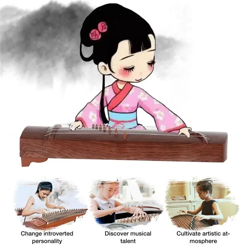 Beginners Guzheng Children\'s Practice Guzheng Mini Chinese String Instrument Model Beginner Practice Guzheng Kids Musical Toy