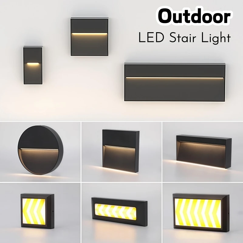 

Уличный светодиодный настенный светильник для поверхностного монтажа, водонепроницаемый гаражный светильник AC85-265V, проход, сад, двор, угловая лестница, настенные светильники