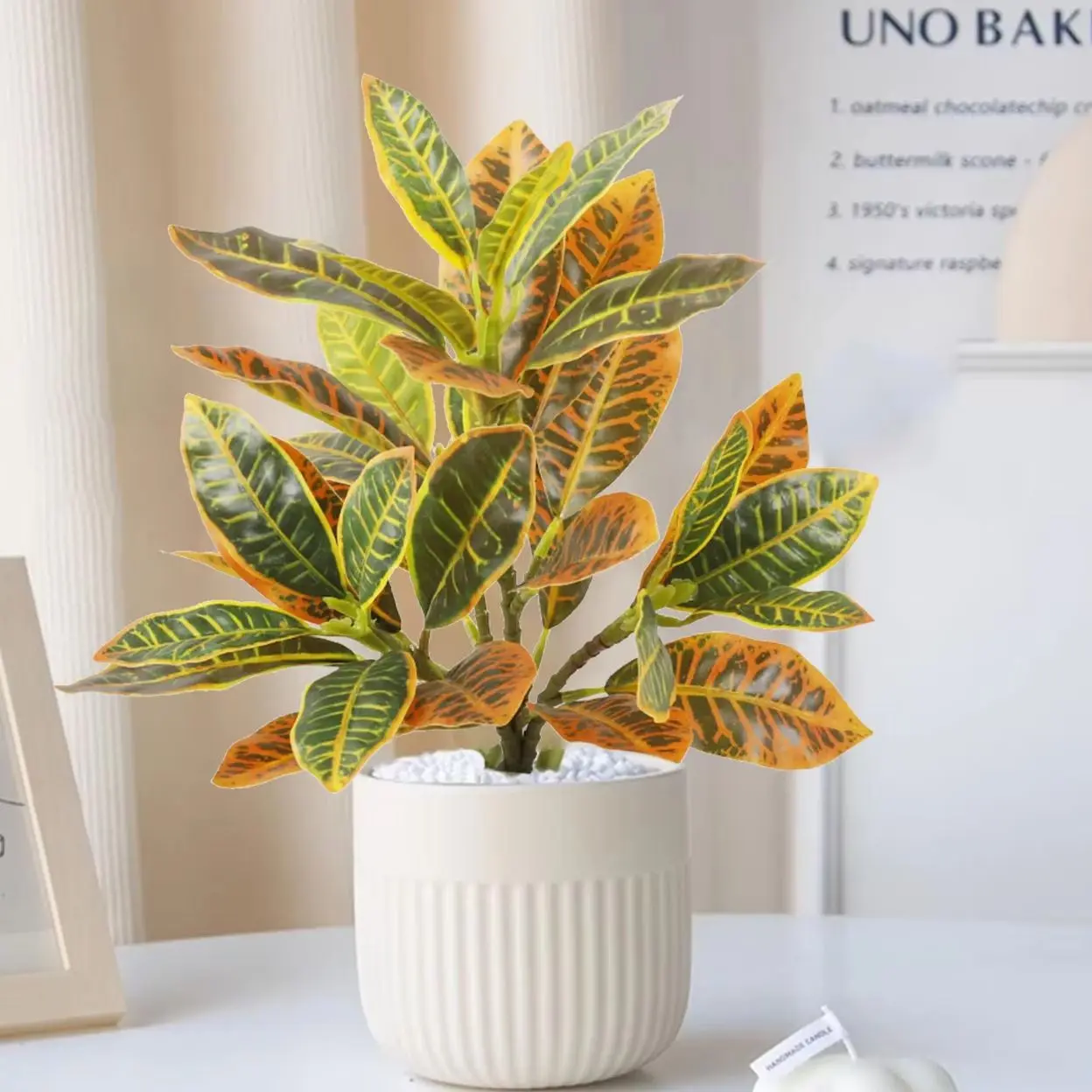 32-120cm Artificial Plant Color Changing Wood Sprinkled Golden Banyan Tree Tropical Plant Home Decor