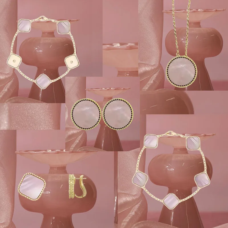 

4 Leaf Clover Versatile Set 925 Silver High Luxury Fashion for All Occasions