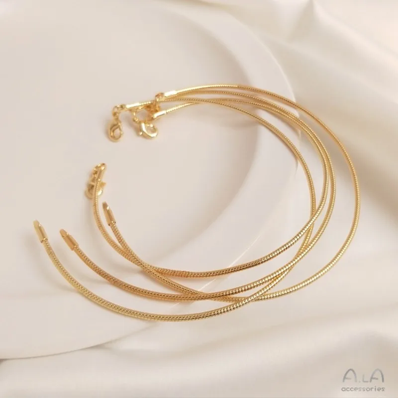 14K Gold Color-memory Rebound Bracelet Collar Thread Hard Wire Bracelet Collar DIY Jewelry Accessories Material