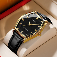 CRRJU Men's Waterproof Watch Japan Quartz Slim Mesh Stainless Steel Leather Strap Fashion Watch