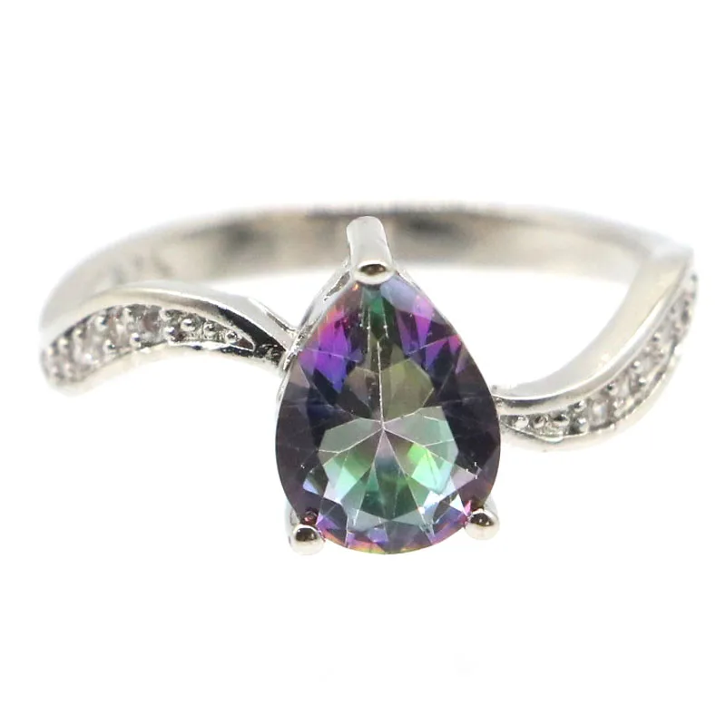 Buy 3 Get 1 Free 2g Customized 925 SOLID STERLING SILVER Rings Mystic Topaz White Sapphire Emerald Red Ruby Tourmaline