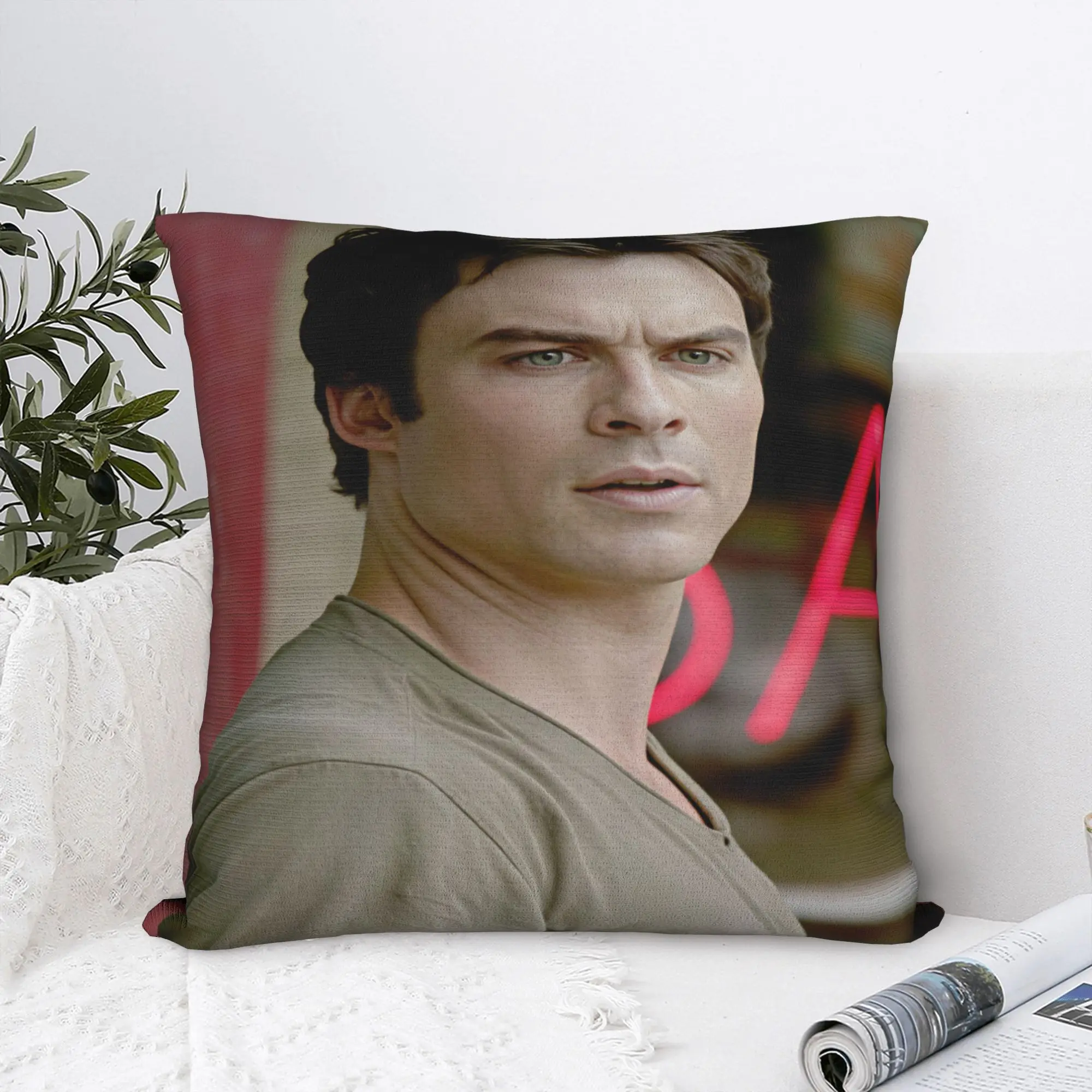 Vampire Diaries Damon Klaus  Pillow Case  Cute Funny Pillow Cover Soft Pillowcases For Office Car Home Decor