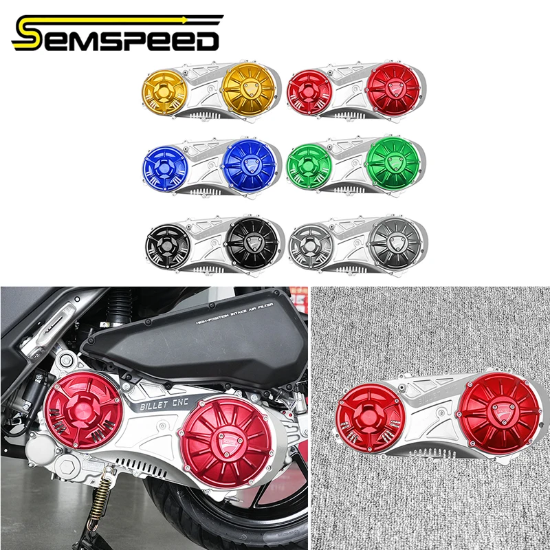 

SEMSPEED CNC Aluminum Motorcycle CVT Crank Case Cover Transmission Cover For Zontes 150X