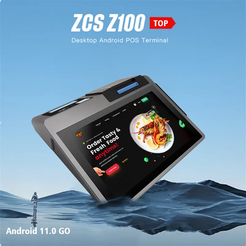 10.1-inch Touch Screen Android Cash Register Dual Display With 58mm/80mm Thermal Printer NFC Scanner All in One POS Terminal
