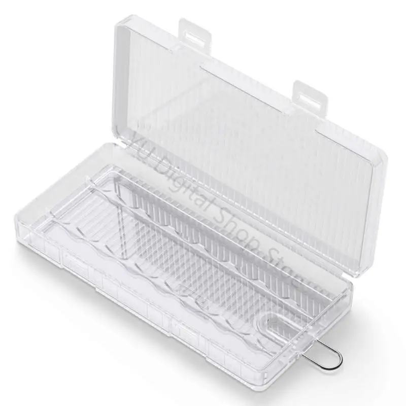 96BA Batterie-Organizer-Box für 8 Stück 2A-Zellen, transparenter Aufbewahrungskoffer mit Klappdeckel und separatem Steckplatz – Detail 5