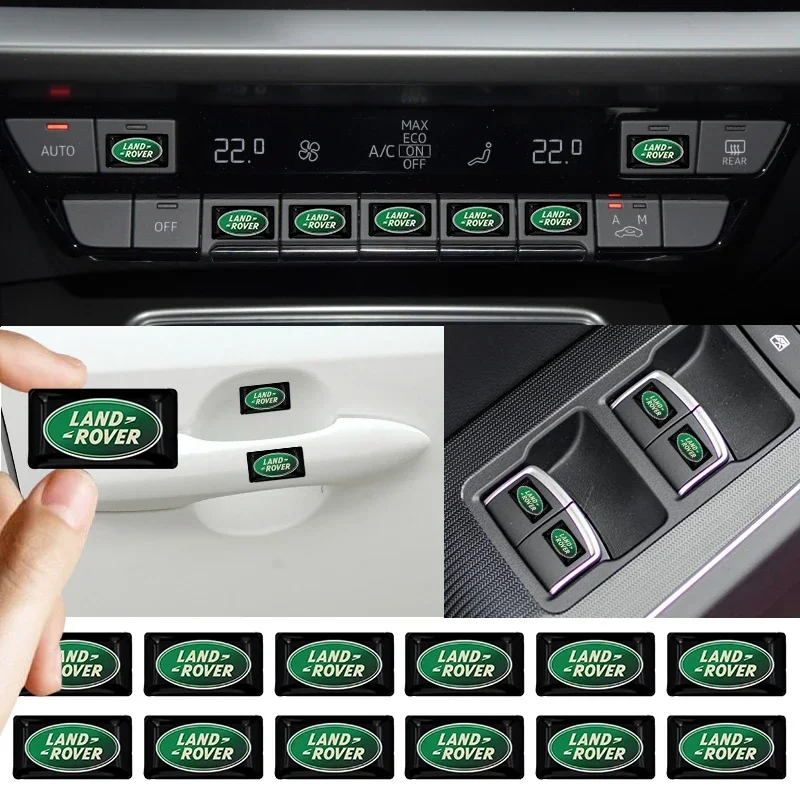 10pcs Car 3D Epoxy Emblem Sticker Car Indoor Decoration For Land Rover Freelander LF Discovery 3 4 L319 L462 Range Rover Evoque