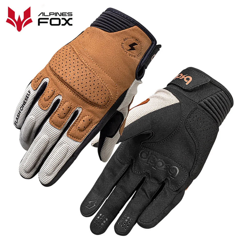 Spring Autumn Motorcycle Gloves Breathable Bicycle Gloves Shockproof Touch Screen Motorbike Gloves Outdoor Cycling Moto Gloves