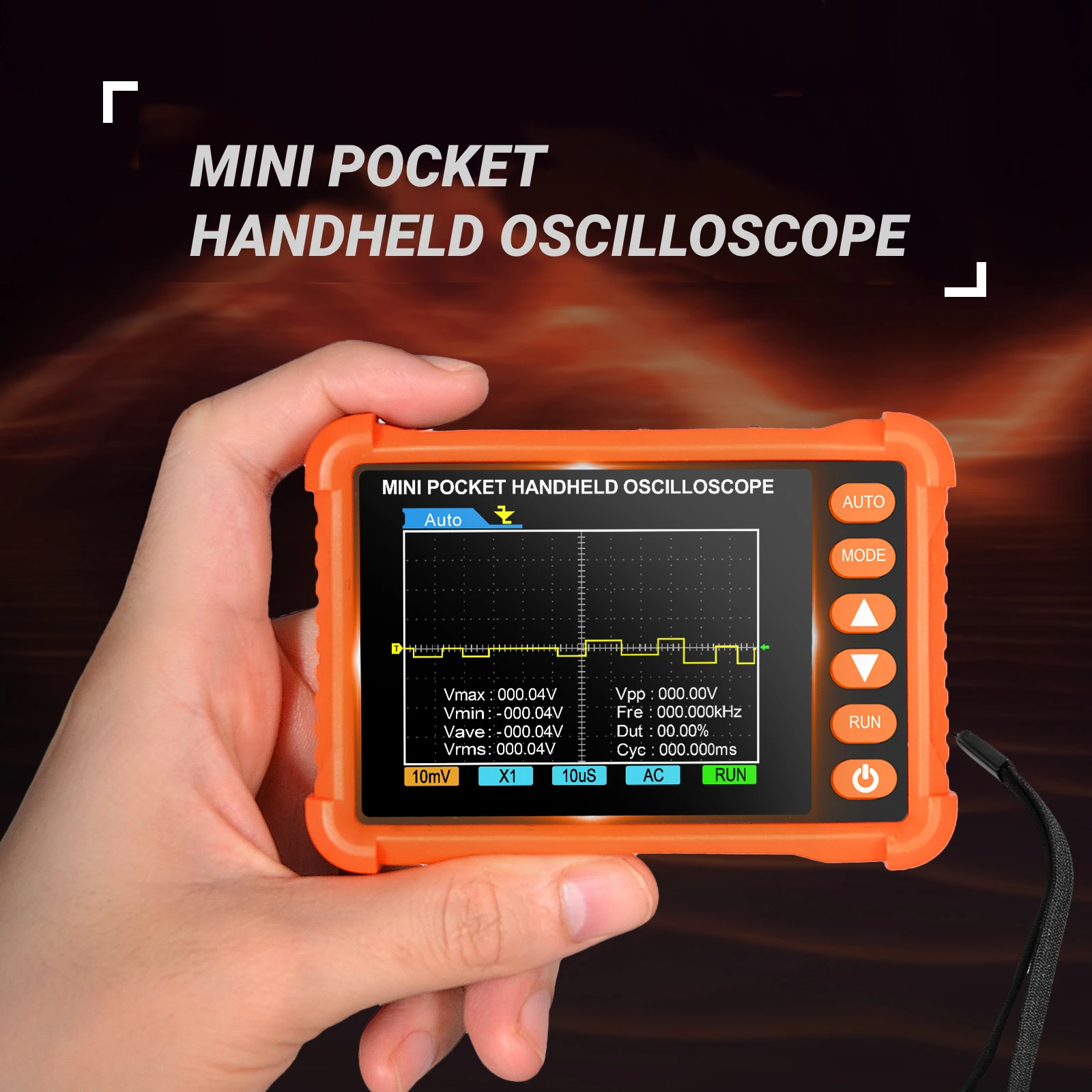 

BT-250K Digital handheld oscilloscope,Sampling rate:2.5MS/s,Bandwidth:250kHz,AUTO measurement,2.8-inch LCD screen,rechargeable