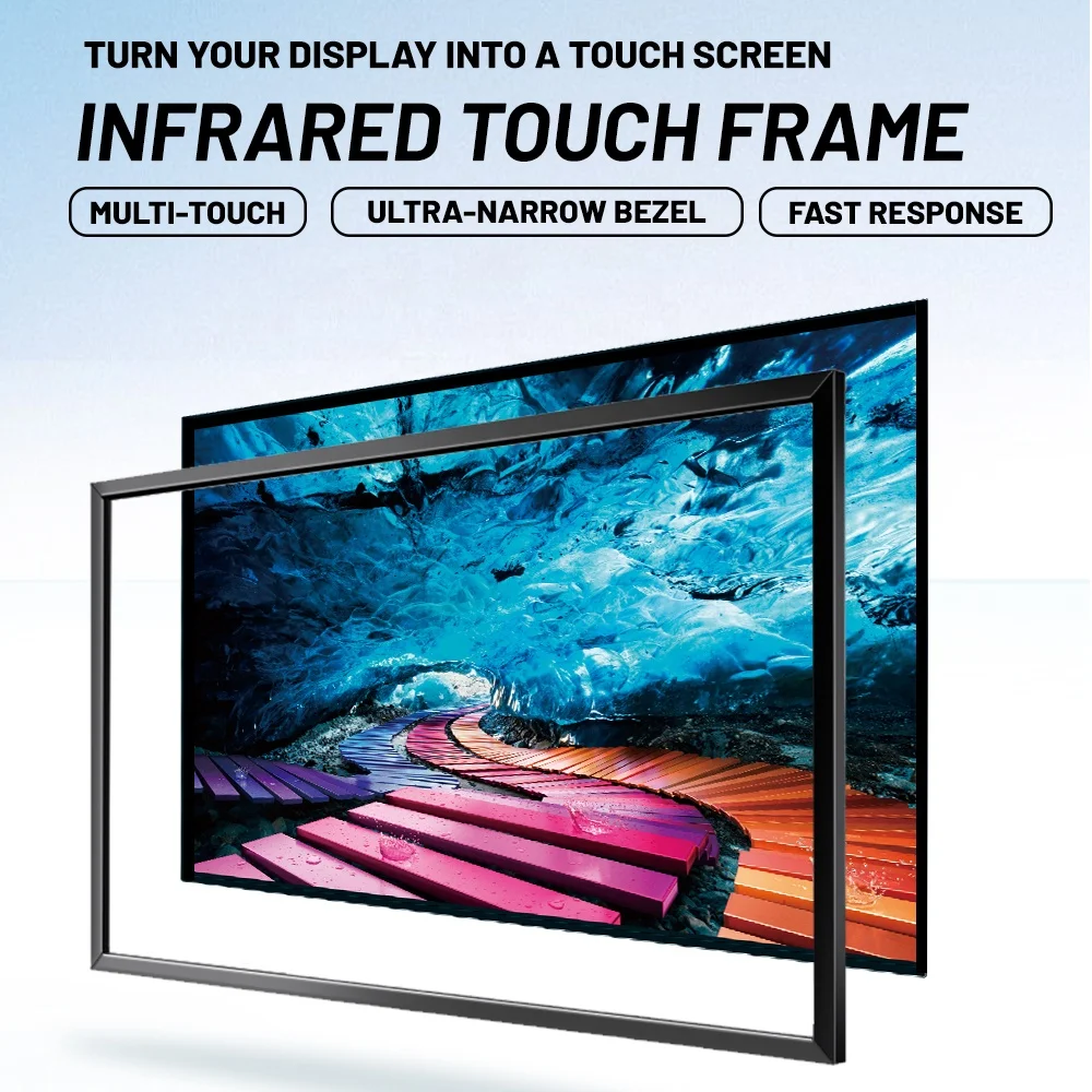 Top quality 16:9 infrared touch frame kit 65 inch ir multi touch screen panel for LED TV Interactive Table