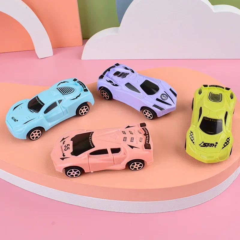 New Mini Cartoon Car Toy Plastic Pull Back Model Mobile Vehicle Educational for Children Boys Girls Christmas Gift Car Model