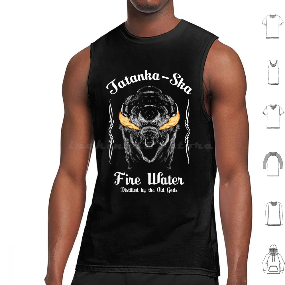 Tatanka Ska Fire Water Tank Tops Vest بدون أكمام Neil Gaiman American Gods Shadow Moon Mr Wednesday Odin American Gods