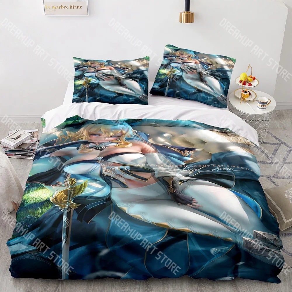 Fashion Genshin Impact Bedding Set Single Twin Full Queen King Size Bed Set Kids Bedroom Duvetcover Sets Bed Sheet Set