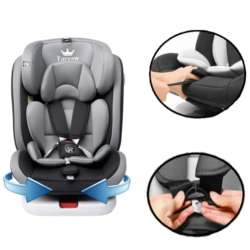 AP03 KL005 Kindersitz 360° °   Drehbarer 5-Punkt-Gurt 9-36kg 0-12 Jahre ECE ISOFIX Kindersitz