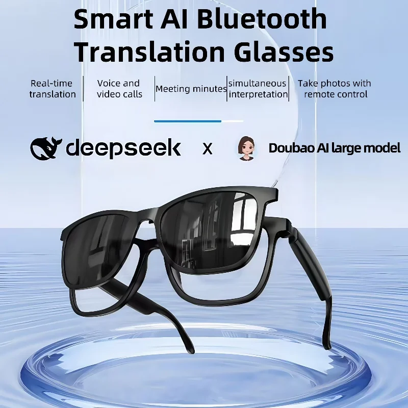 

Polarized Lenses GS05 Bluetooth Sunglasses Men's Women's Goggles UV Protection Smart Glasses Blue Light Protection Black Frame