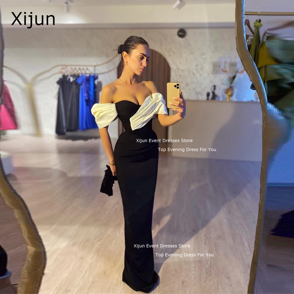 

Xijun Black Whte Sexy Mermaid Evening Dresses Sweetheart Floor Length Prom Dresses 2024 For Women Formal Prom Gowns vestidos de