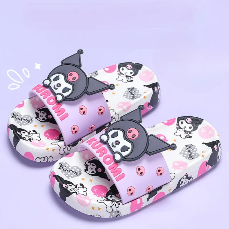 Sanrio Hello Kitty scarpe Kuromi Melody Cinnamoroll Summer Girls Indoor Bath antiscivolo Baby Home pantofole per ragazzi scarpe da giardino per