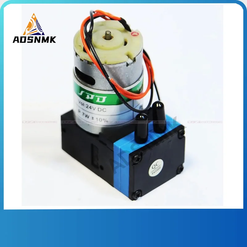 Solvent Liquid Motor Diaphragm Pump Micro Vacuum Pump 24V DC 80-110kpa 7W Ink Pump 450-550ml for Format Inkjet