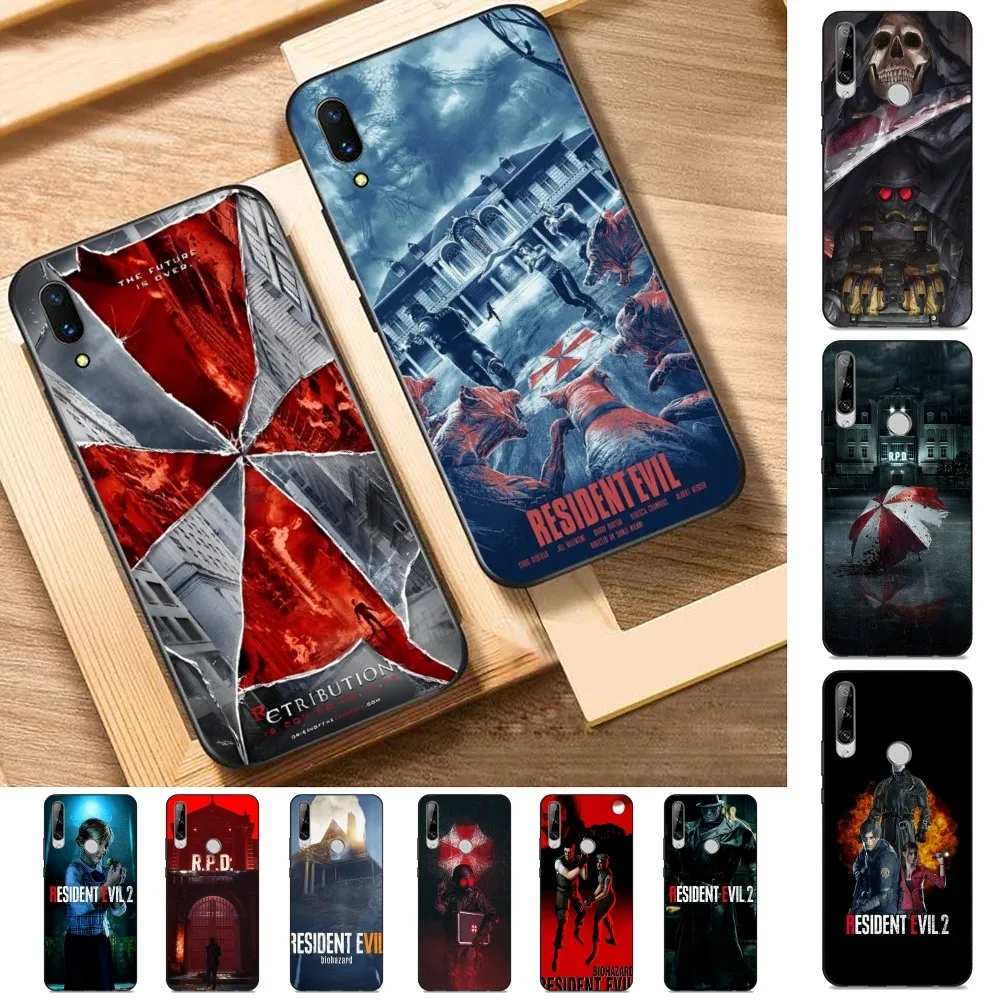 R-RESIDENT E-EVIL Phone Case For Huawei Y9 6 7 5 Prime Enjoy 7s 7 8 plus 7a 9e 9plus 8E Lite Psmart Shell