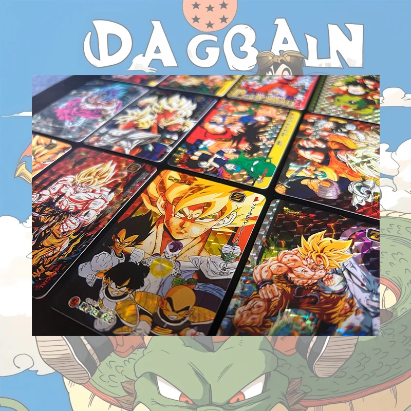 Anime Dragon Ball Diy Homemade Plaid Flash Cards Bulma Chichi Android 18 Son Goku Vegeta Iv Frieza Trunks Broli Collectible Card