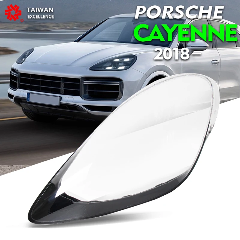 For Porsche Cayenne 2018 2019 2020 2021 Headlight Case Light Lamp Transparent Lampshade Lens Glass Cover Car Replacement