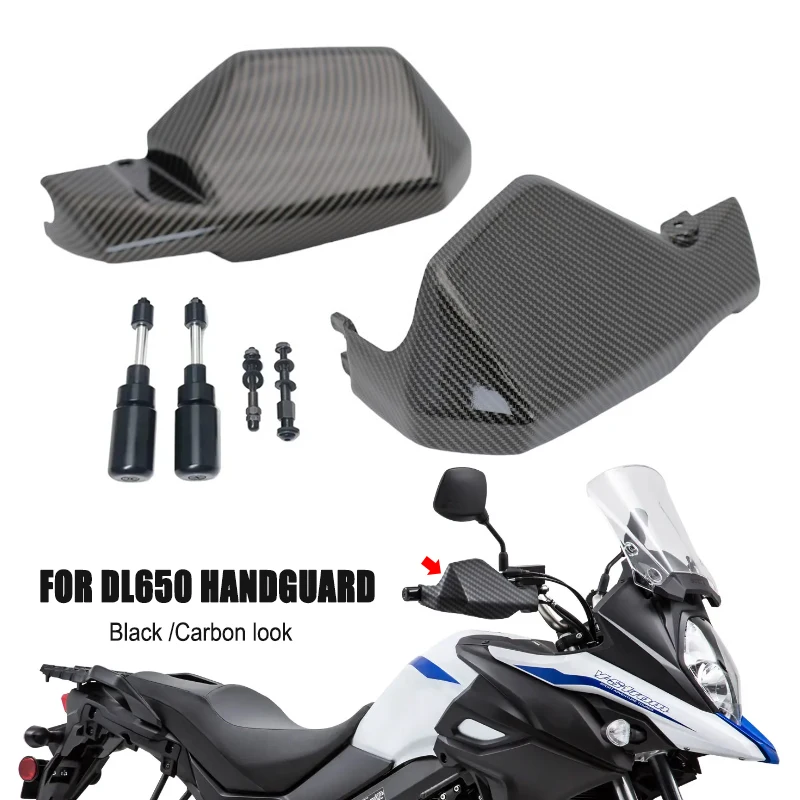 

Carbon look Handguard For Suzuki V-Strom DL650 Hand Protection Wind Shield Hand Guard V Strom 650 2004-2023 2019 2020 2021 2022