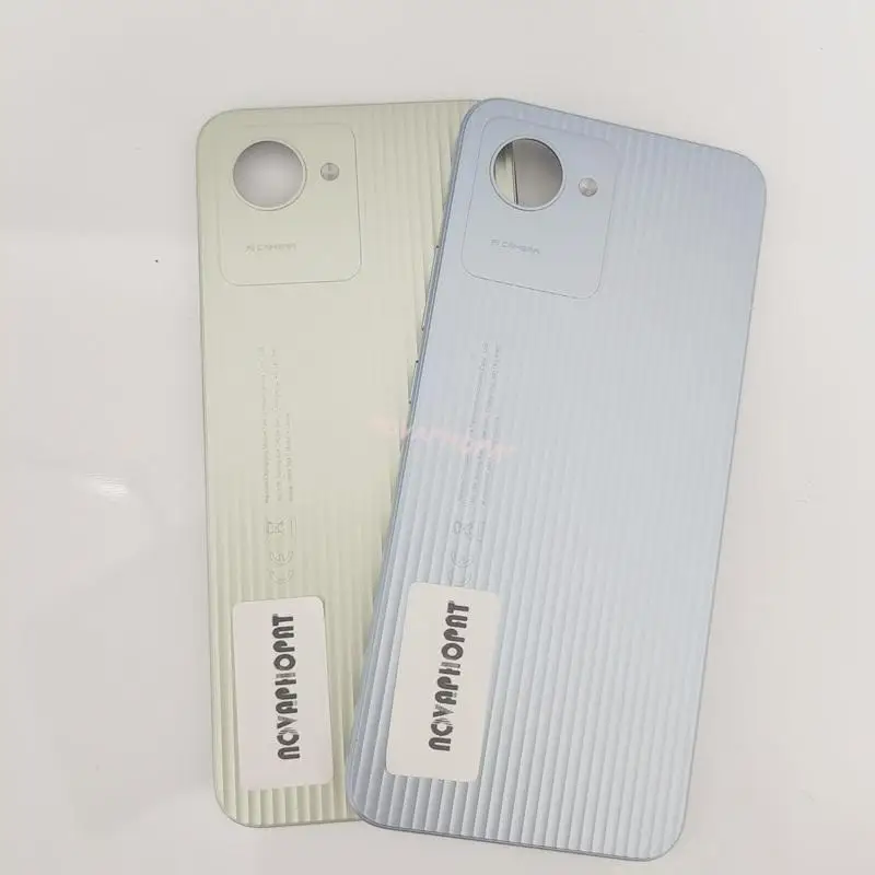 Novaphopat For realme C30 Battery Door Cover Rear Case Back Housing Side Power Volume Botton Bezel