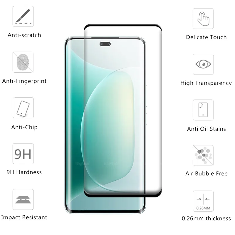 1/2/3/4 шт. для Honor 300 Pro Glass Honor 300 Pro Защитное закаленное стекло 9H изогнутая крышка Защитная пленка для экрана Huawei Honor 300 Pro