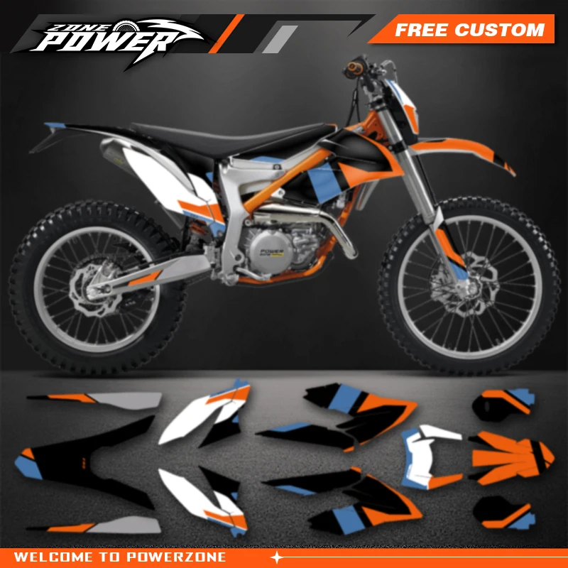 

Powerzone Custom Team мотоциклетные фоновые наклейки, наборы наклеек для KTM 2012 2013 2014-2017 2018 2019 2020 FREERIDE 250 300