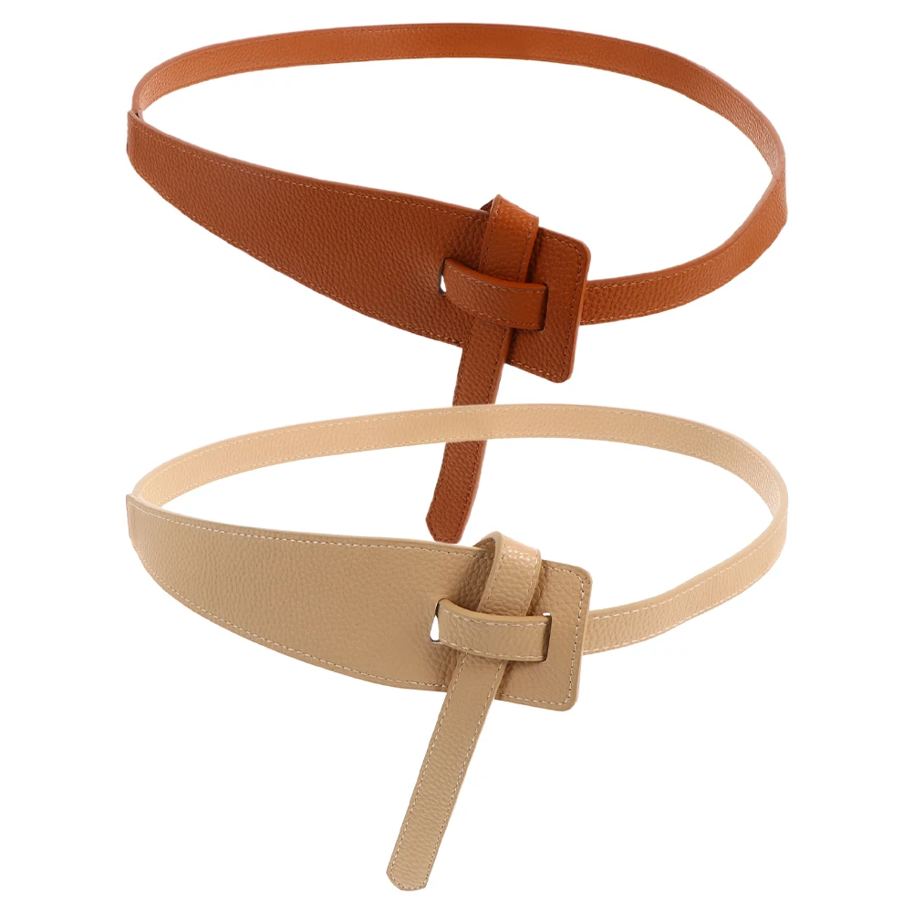 

2PCS Wide Female Causal Women Fashion Coat Vintage Belt For Female Accessory Vintage Fake Dress Belt Set