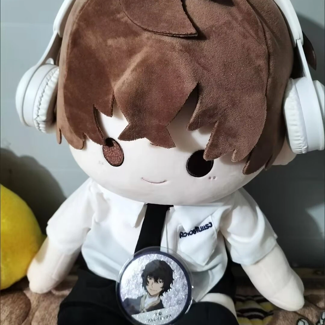 دمية "Bungo Stray Dogs" و"Dazai Osamu" كعكة مسلوقة على البخار سمة 40 سنتيمتر دمية قطنية بضائع مصنوعة من مروحة الرسوم المتحركة