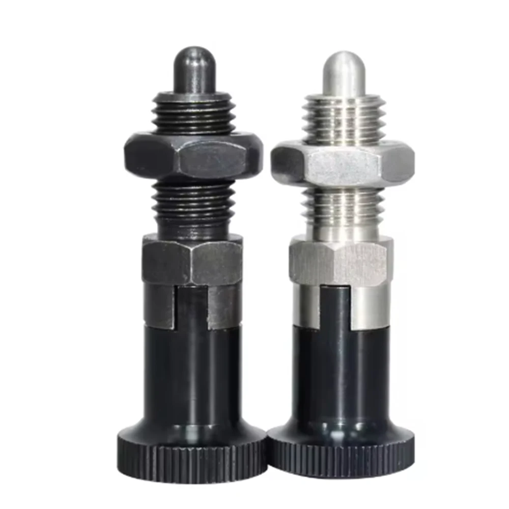 1pcs Knob Plunger Reset/Self-locking M10 M12 M16 M20 Stainless Carbon Steel  Spring Index Plunger Locating Pin Hardware Fastener