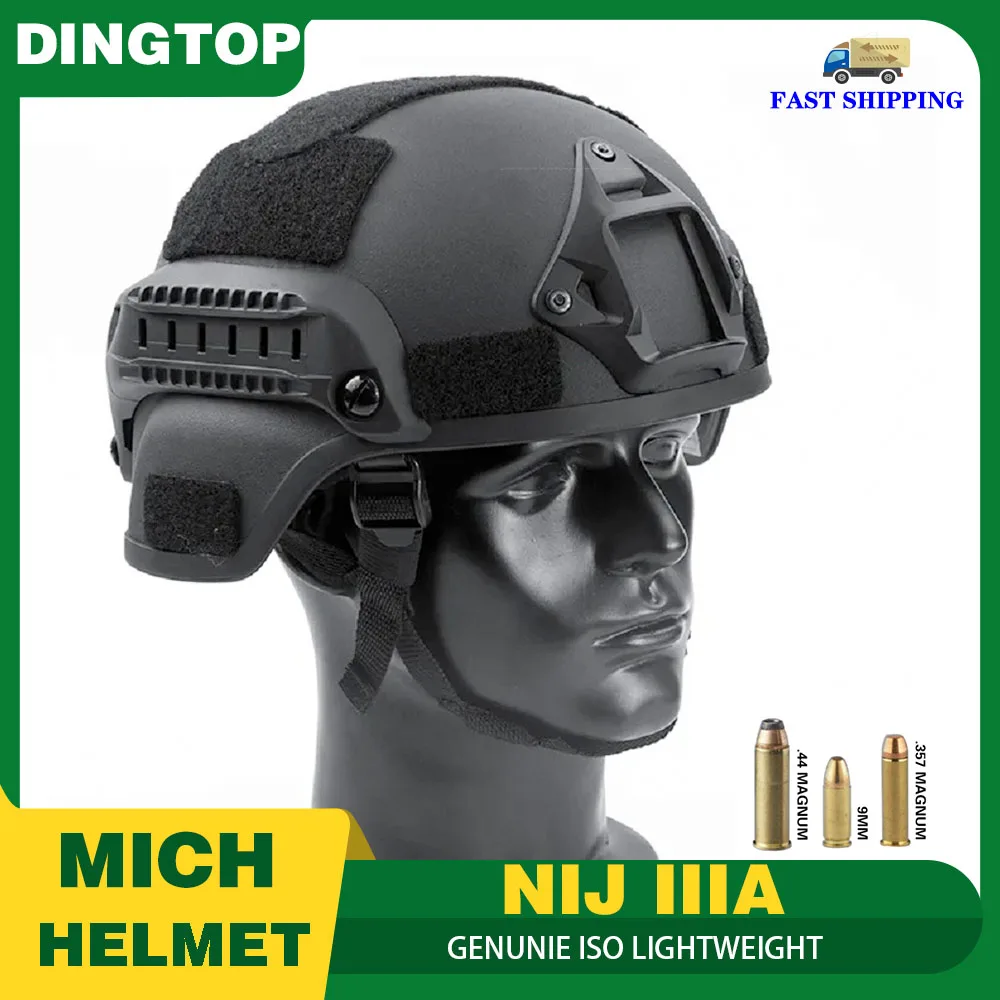 In Stock NIJ IIIA 3A ISO Certified OCC Dial Liner High Cut XP Ballistic Helmet Mich 2000B UHMWPE Bulletproof Combat Helme