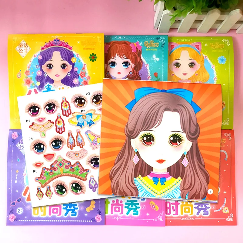 

Princess Dress Up Stickers, Girl Puzzle Toys, Beautiful Princess Dress Up Stickers for 3 To 6 Years Old, Makeup Show Stickers