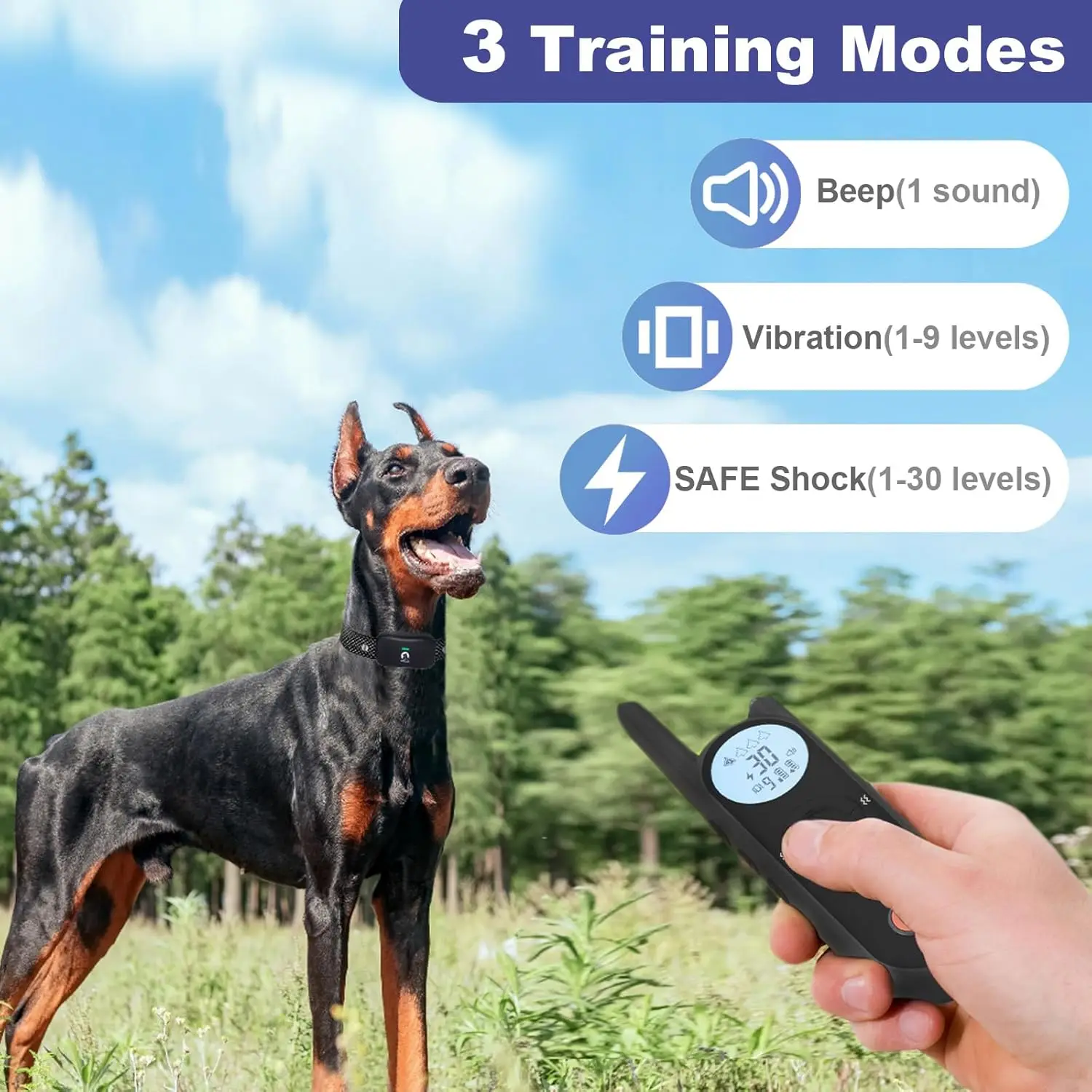 سياج كلب لاسلكي لكلابين - يغطي حتى سياج كهربائي 856 أقدام، طوق مقاوم للماء 6000 قدم مع جهاز تحكم عن بعد، حيوانات أليفة قابلة لإعادة الشحن · جديد #4