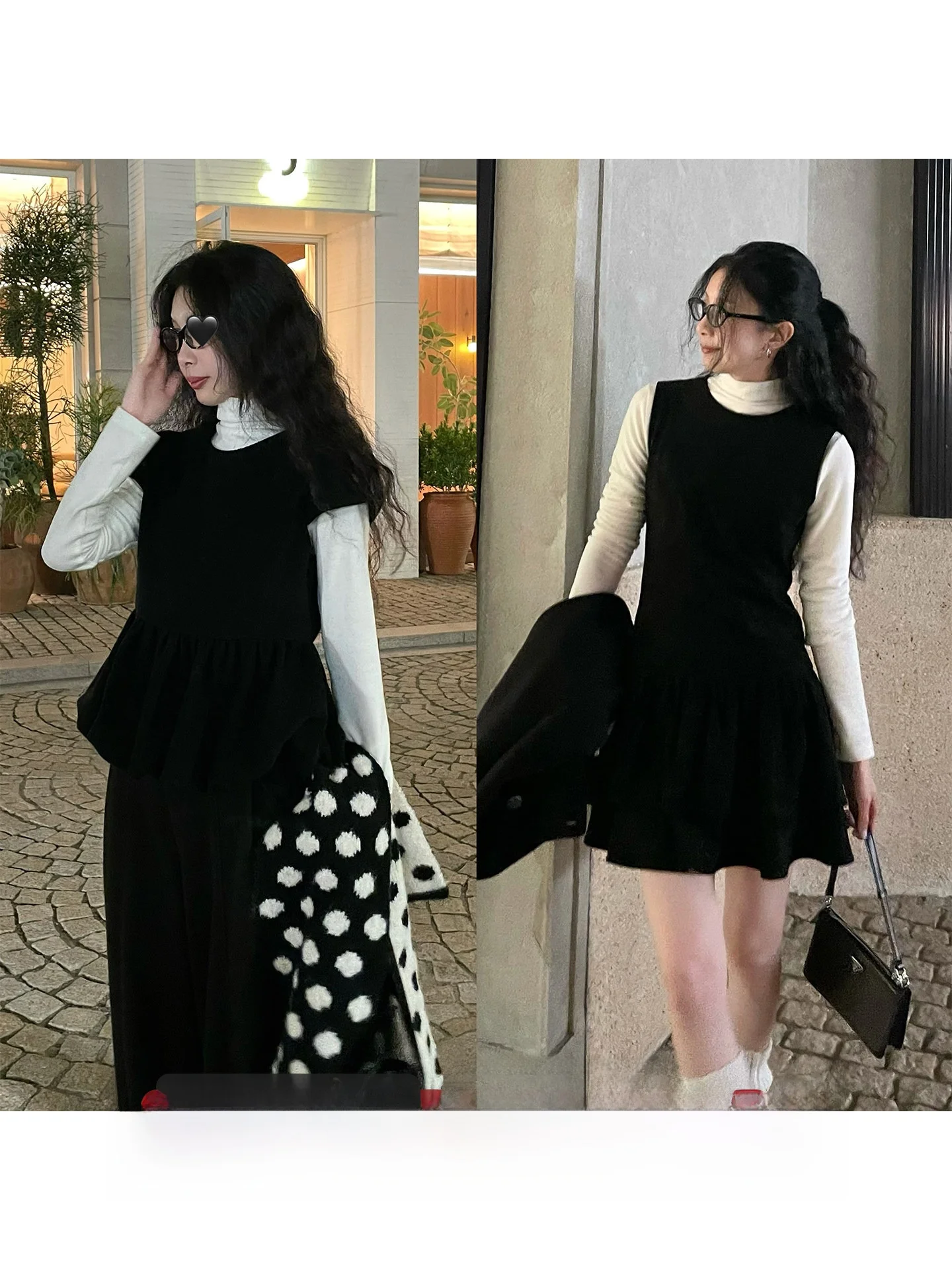 

Doni Korean Sle Long Sve Suede Dr Tee-Piece Set Floral Print Base Layer Curly Hair Bot Women's Faion