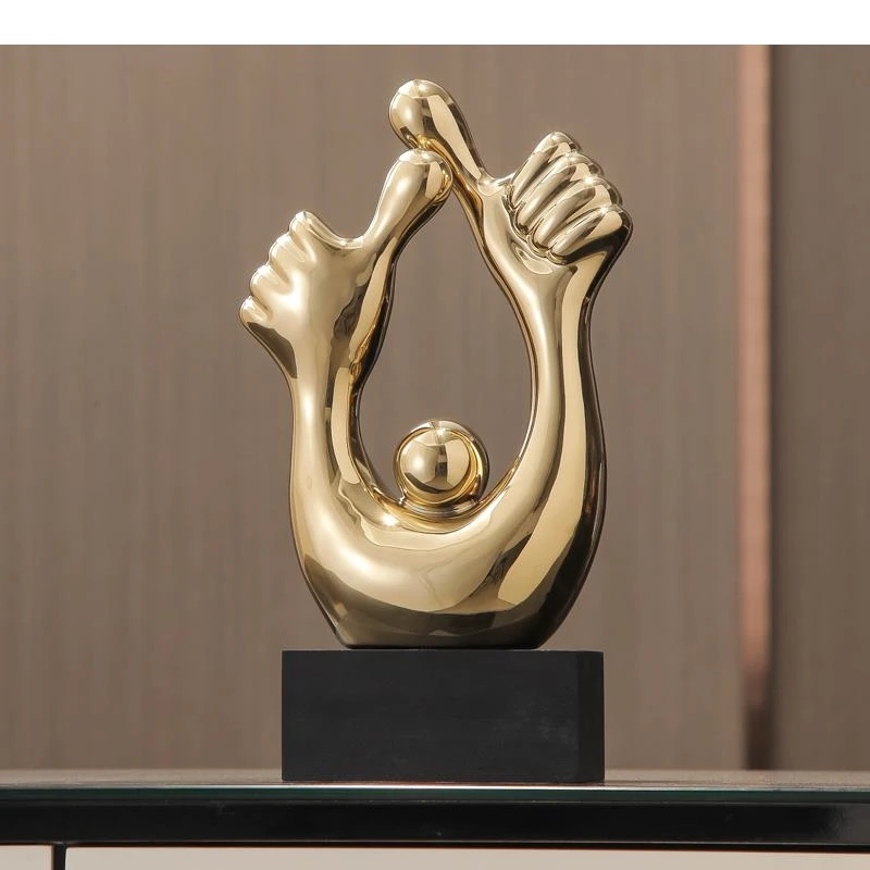 

Like Gesture Ceramic Sculpture Desk Decoration Artwork Statue Ornaments Living Room Furnishings Minimalist Porcelain Crafts