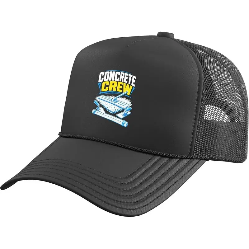 Concrete Crew Worker Tools Trucker Hat with Adjustable Mesh Back