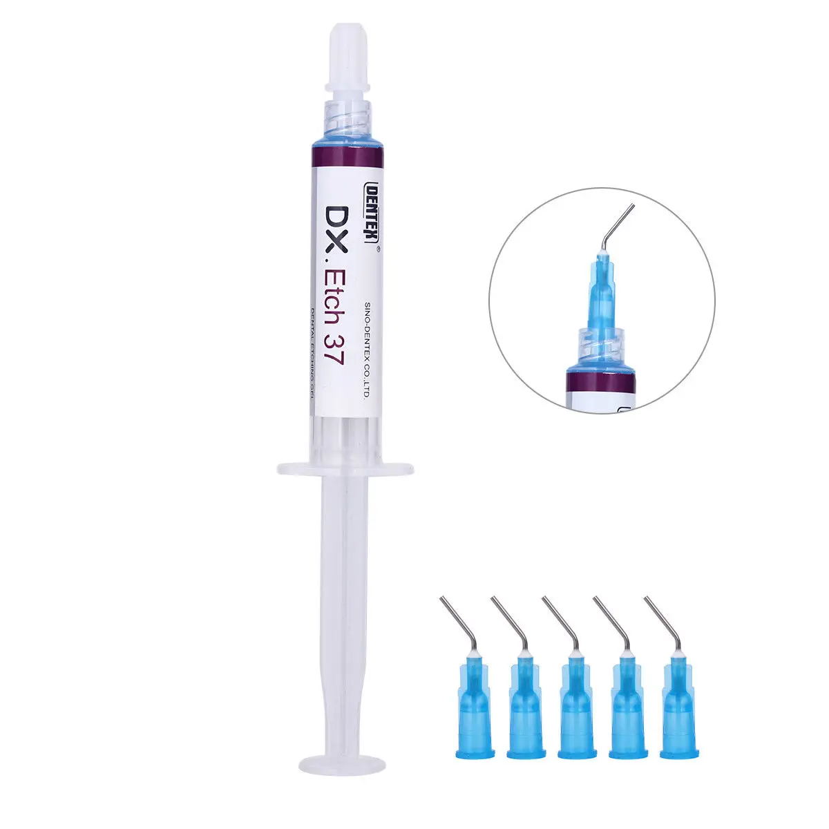 5Packs Dental Etchant Adhesive Etch Acid Etching Gel Agent 37% Phosphoric 5ML/Syringe Dentex Etching  Bonding