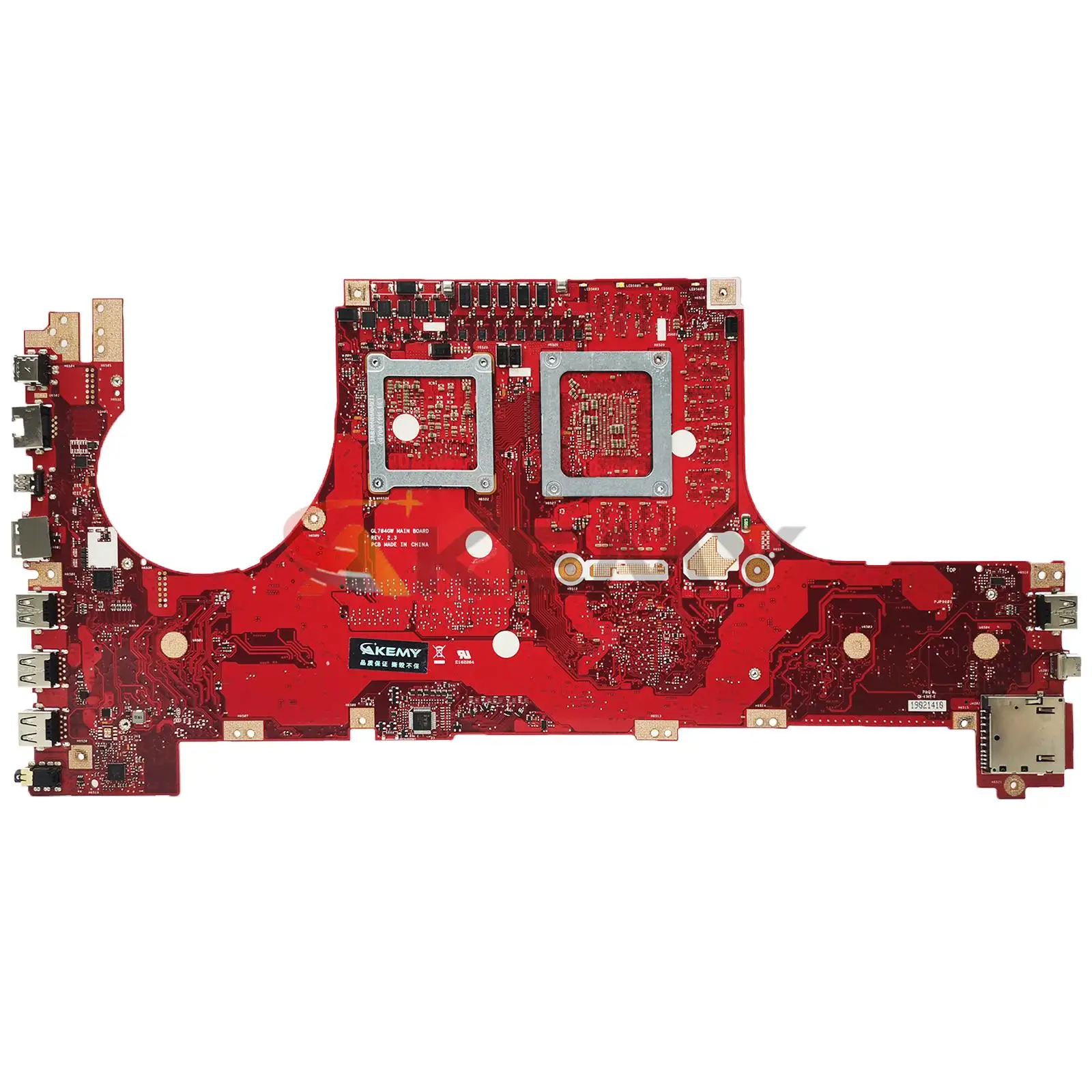 Imagem -04 - Akemy Gl704gw Mainboard para Asus Gl704g Gl704gv Gl704gv Gl704gm Mw704g S7c Placa-mãe Cpu I78570h Gtx1060 Rtx2060 Rtx2070 Ddr4 100 ok