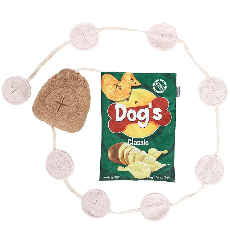 Potato Chips Dog Sniffing Mat Toys for Dog Snuffle Ball Training Food Slow Feeding Pad Pet Nose Blanket Toy Pet Puzzle Toy