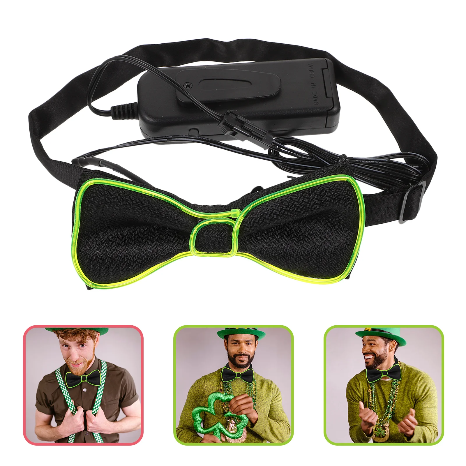 

LED Light Up Bow Tie Glowing Party Accessory Men Costume Decor Nightclub Ktv Event Supplies Costume Accessories for Men